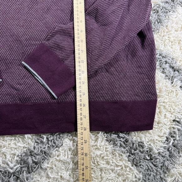 Brooks Brothers Men's Washable 100% Merino Wool Red Quarter Zip Pullover XL - Picture 2 of 7